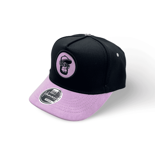 Gorra Human Unisex / Negra con rosado