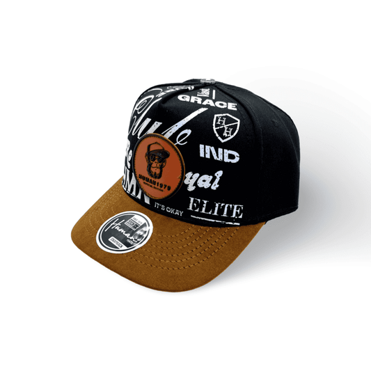 Gorra Human Unisex / Negra Brush con café