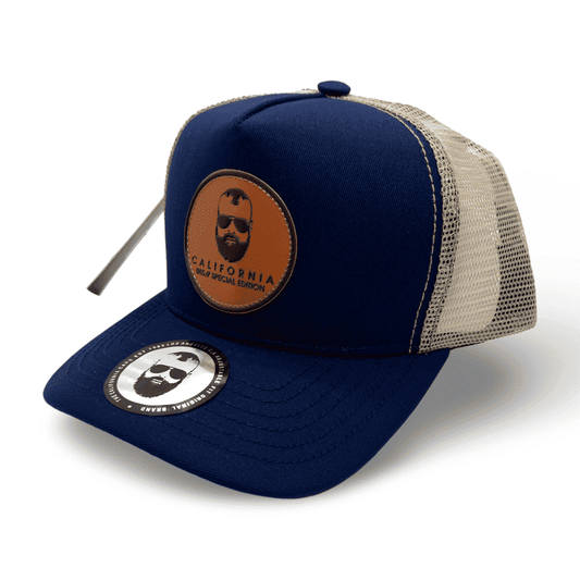 Gorra California Unisex / Azul Marino con Beige