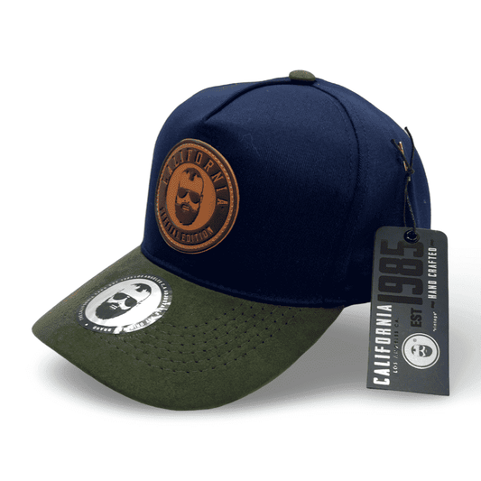 Gorra California Unisex / Azul Marino con Verde