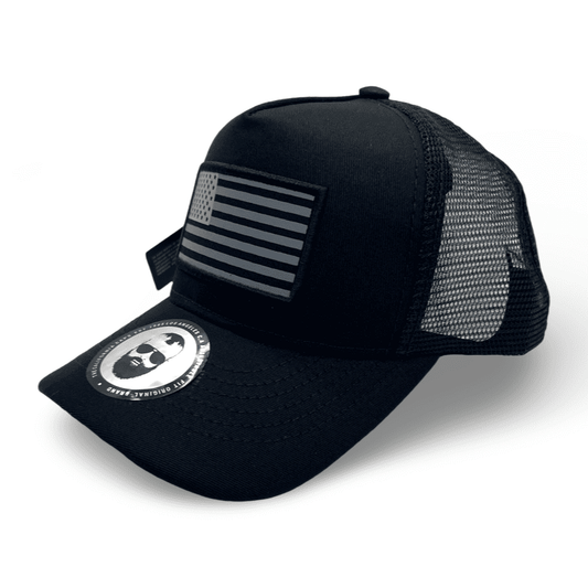 Gorra California Unisex / Negra bandera EEUU