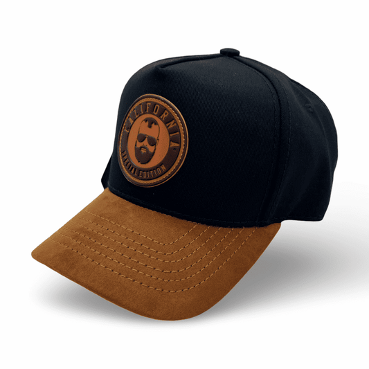 Gorra California Unisex / Negra con marrón